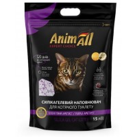 AnimAll 15 "Фіолетовий Аметист", силікагелевий наповнювач для котячих туалетів, 15 л