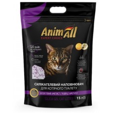 AnimAll 15 "Фіолетовий Аметист", силікагелевий наповнювач для котячих туалетів, 15 л