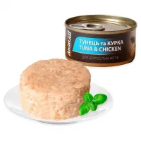 AnimAll, вологий корм для котів з тунцем та куркою, 85 г