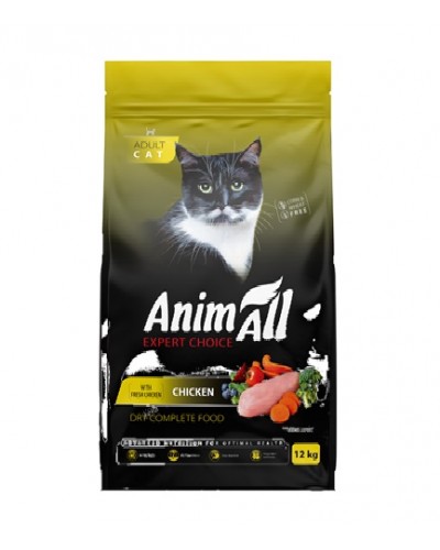 AnimAll (Енімал), сухий корм для котів, зі свіжою куркою, 12 кг