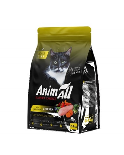 AnimAll (Енімал), сухий корм для котів, зі свіжою куркою, 400 г