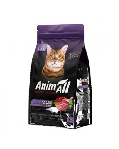 AnimAll (Енімал), сухий корм для котів з домашньою птицею, 1.5 кг