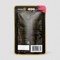 AnimAll, вологий корм для котів, курка з креветками, пауч, 80 г