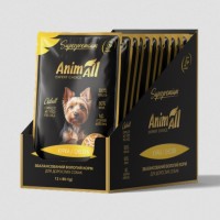 AnimAll, вологий корм для собак, курка, пауч, 80 г