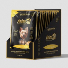 AnimAll, вологий корм для собак, курка, пауч, 80 г