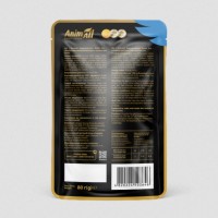 AnimAll, вологий корм для котів, тунець, пауч, 80 г