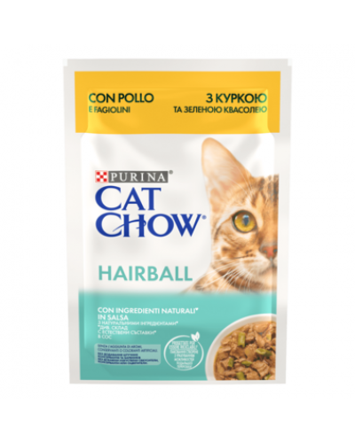Cat Chow Hairball, вологий корм для котів, виведення шерсті