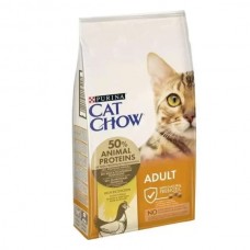 Cat Chow Adult, сухий корм для котів з куркою та індичкою, 15 кг