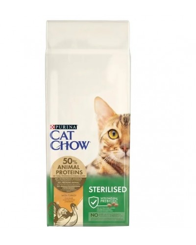 Cat Chow Sterilised Turkey, сухий корм для стерилізованих кішок, з індичкою, 15 кг