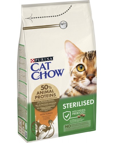 Cat Chow Sterilised Turkey, сухий корм для стерилізованих котів, з індичкою, 1.5 кг