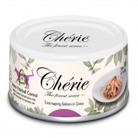 Cherie Hairball Control Tuna & Salmon, вологий корм для котів для виведення шерсті, тунець з лососем, 80 г