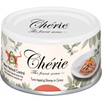 Cherie Hairball Control Tuna & Shrimp, вологий корм для котів для виведення шерсті, тунець з креветками, 80 г