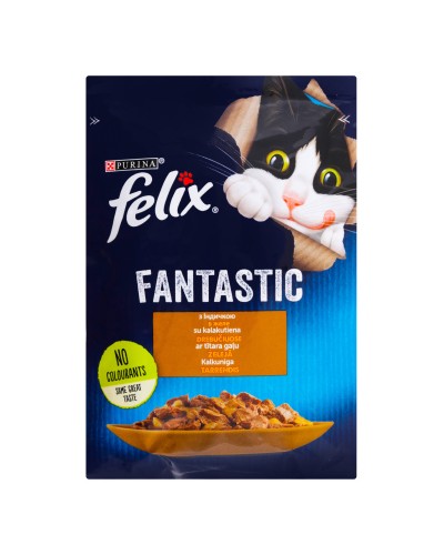 Felix Fantastic (Фелікс Фантастік) з індичкою, шматочки у желе, 85 г
