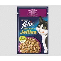 Felix Sensations Jellies (Фелікс Сенсейшнз Джеліс), з качкою в желе зі шпинатом, 85 г