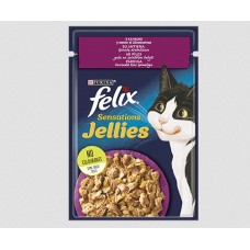 Felix Sensations Jellies (Фелікс Сенсейшнз Джеліс), з качкою в желе зі шпинатом, 85 г