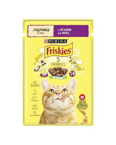 Friskies, шматочки в підливці з ягням для котів, 85 г