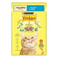 Friskies, шматочки в підливці з лососем для котів, 85 г