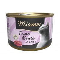 Miamor Feine Beute mit Ente, беззерновий вологий корм для котів Міамор, з качкою, банка, 185 г