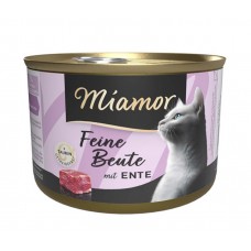 Miamor Feine Beute mit Ente, беззерновий вологий корм для котів Міамор, з качкою, банка, 185 г