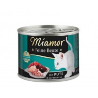 Miamor Feine Beute mit Pute, беззерновий вологий корм для котів Міамор, з індичкою, банка, 185 г