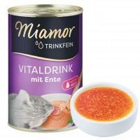 Miamor Vitaldrink mit Ente, бульйон для котів Міамор з качкою, банка, 165 г, 135 мл