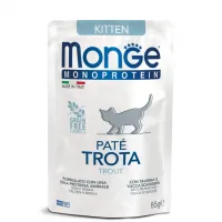 Monge Cat MONOPROTEIN Kitten для кошенят 100% форель, 85 г паштет