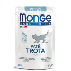 Monge Cat MONOPROTEIN Kitten для кошенят 100% форель, 85 г паштет