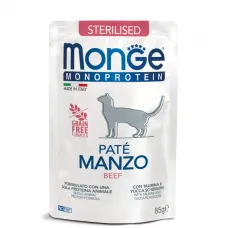 Monge Cat MONOPROTEIN sterilised для стерилізованих 100% яловичина, 85 г паштет