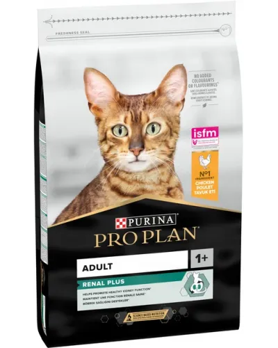 Сухий корм для дорослих котів Purina Pro Plan Renal plus, з куркою, 10 кг