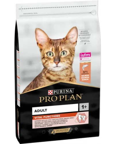 Сухий корм для дорослих котів Purina Pro Plan Vital Function, з лососем, 10 кг