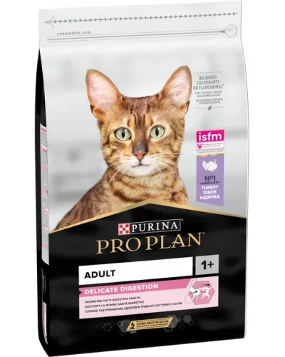 Сухий корм для котів з чутливим травленням Purina Pro Plan Delicate, з індичкою, 10 кг