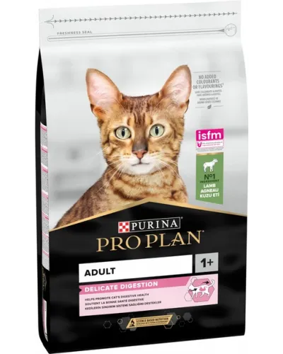 Сухий корм для котів з чутливим травленням Purina Pro Plan Delicate, з ягням, 10 кг