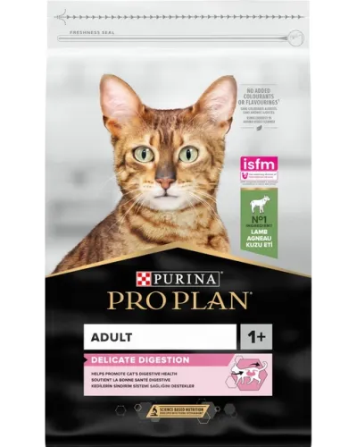 Сухий корм для котів з чутливим травленням Purina Pro Plan Delicate, з ягням, 10 кг