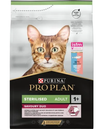 Сухий корм для стерилізованих котів Purina Pro Plan Sterilised Cod & Trout, з тріскою та фореллю, 10 кг