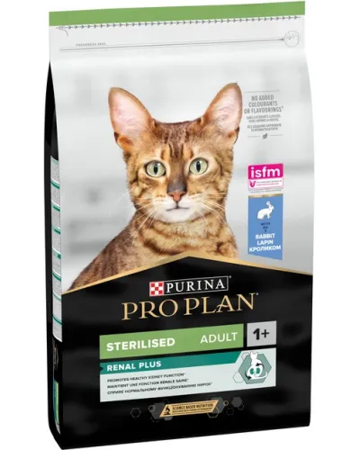 Сухий корм для стерилізованих котів Purina Pro Plan Sterilised Renal Plus, з кроликом, 10 кг