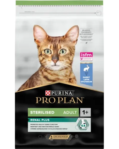 Сухий корм для стерилізованих котів Purina Pro Plan Sterilised Renal Plus, з кроликом, 10 кг