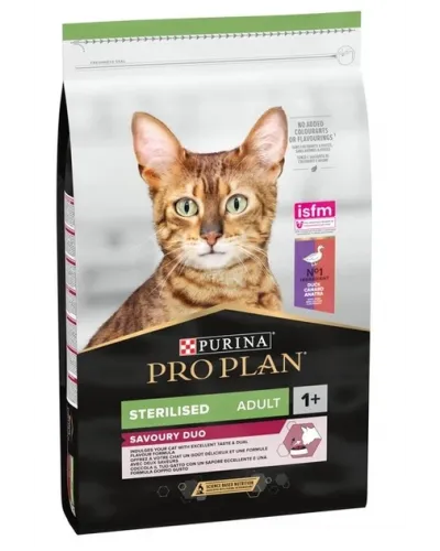 Сухий корм для стерилізованих котів Purina Pro Plan Sterilised Duck & Liver, з качкою та печінкою, 10 кг