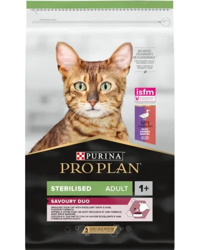 Сухий корм для стерилізованих котів Purina Pro Plan Sterilised Duck & Liver, з качкою та печінкою, 10 кг