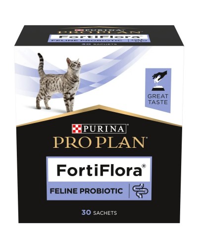 Purina Pro Plan FortiFlora Feline (Фортифлора), пробиотическая добавка для лечения котят и взрослых кошек с диареей, 1 коробка (30 шт)