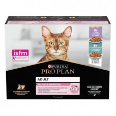 Purina Pro Plan Delicate Digestion, вологий корм для котів, чутливе травлення, з рибою, шматочки у підливці, пауч, 85 г