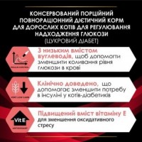 Purina Pro Plan DM ST/OX Diabetes Managment, вологий корм для дорослих котів з цукровим діабетом, з яловичиною, 85 г