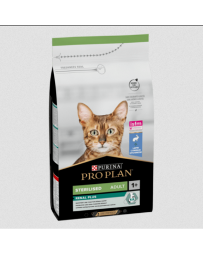 Сухий корм для стерилізованих котів Purina Pro Plan Sterilised Renal Plus, з кроликом, 10 кг