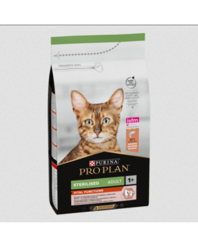 Cухий корм для стерилізованих котів Purina Pro Plan Sterilised Vital Functions, з лососем, 10 кг