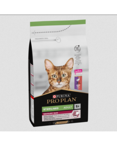 Сухий корм для стерилізованих котів Purina Pro Plan Sterilised Duck & Liver, з качкою та печінкою, 1.5 кг