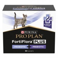 Purina Pro Plan FortiFlora Feline PLUS (Фортифлора Плюс), додатковий корм для дорослих котів та кошенят, пробіотик з пребіотиком, 1 коробка (30 шт)