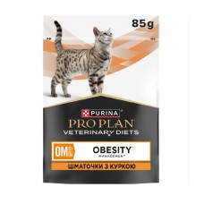 Purina Pro Plan OM Obesity Management St/Ox, вологий корм для дорослих котів для зниження маси тіла, з куркою, пауч, 85 г