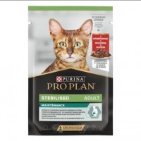 Purina Pro Plan Sterilised MULTIPACK, вологий корм для стерилізованих котів, з куркою 5 шт + з яловичиною 5 шт, паучі, 10х85 г
