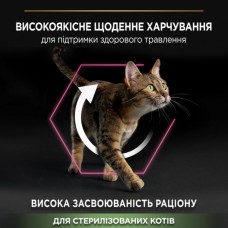 Purina Pro Plan Sterilised Delicate, сухий корм для стерилізованих котів з чутливим травленням, з куркою, 1.5 кг