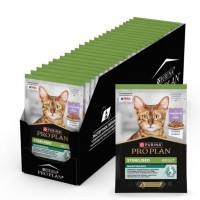 Purina Pro Plan Sterilised, вологий корм для стерилізованих котів, з індичкою, пауч, 85 г