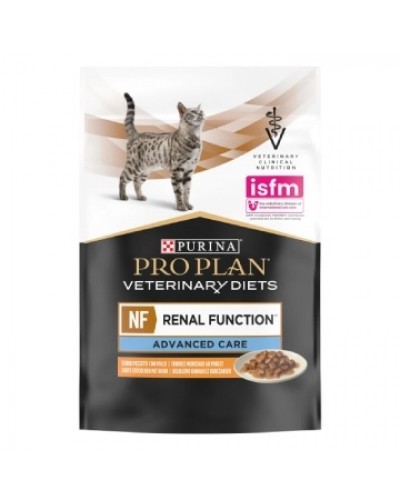 Purina Pro Plan NF Renal Function, при ХРОНІЧНИХ захворюваннях нирок, шматочки в підливі з куркою для котів, пауч, 85 г